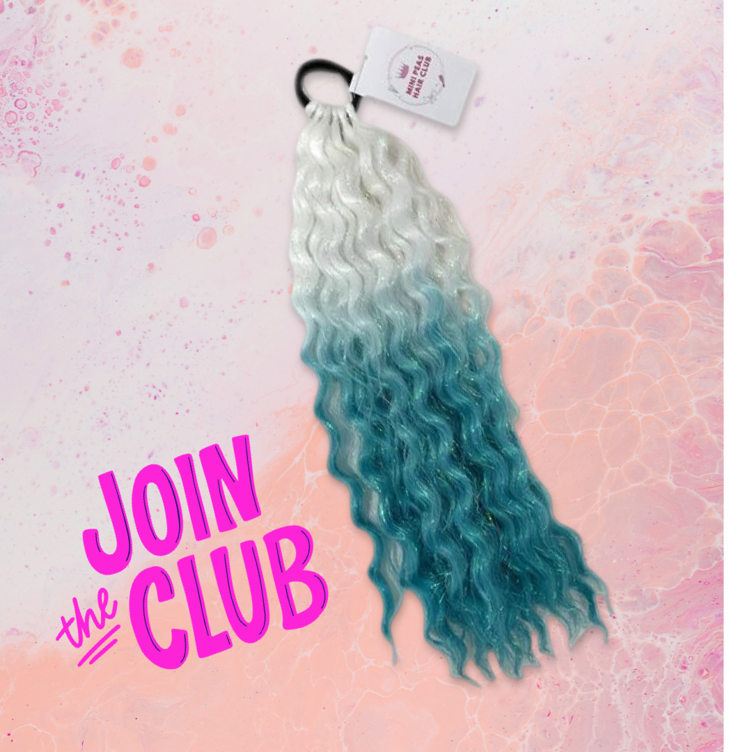 16 inch curly Ice princess ponytail