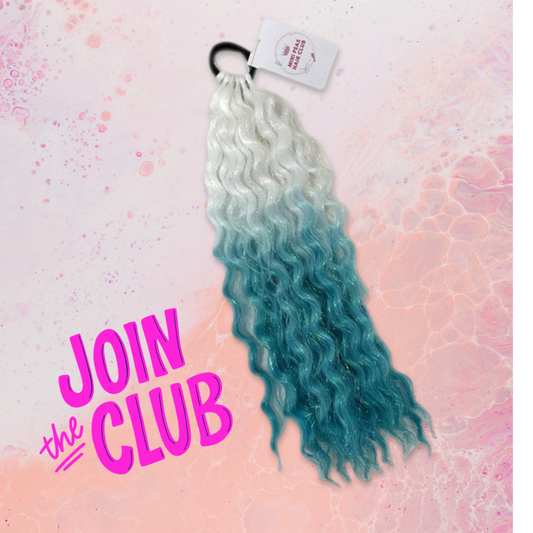 16 inch curly Ice princess ponytail